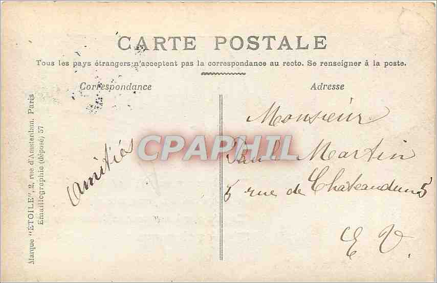 CPA Paul votre nom me plait il est doux et discret  — Rückseite