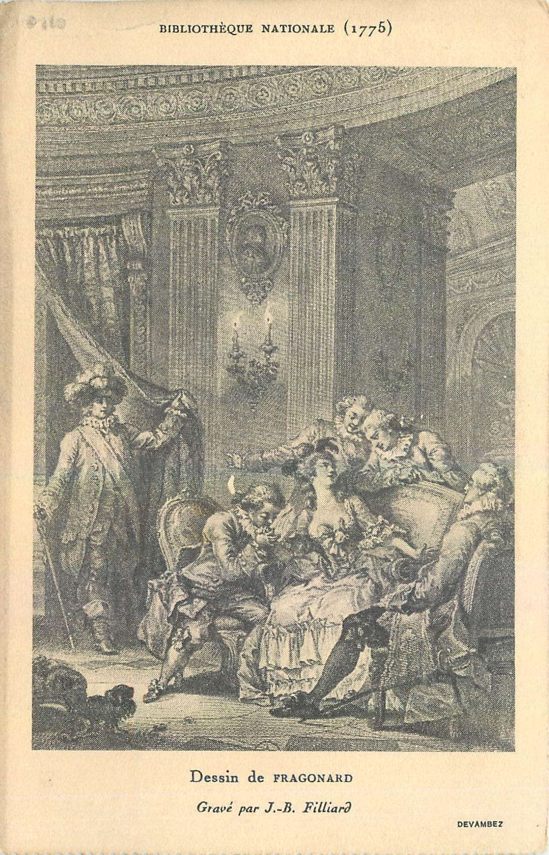 CPA Dessin de Fragonard Grave par JB Filliard 