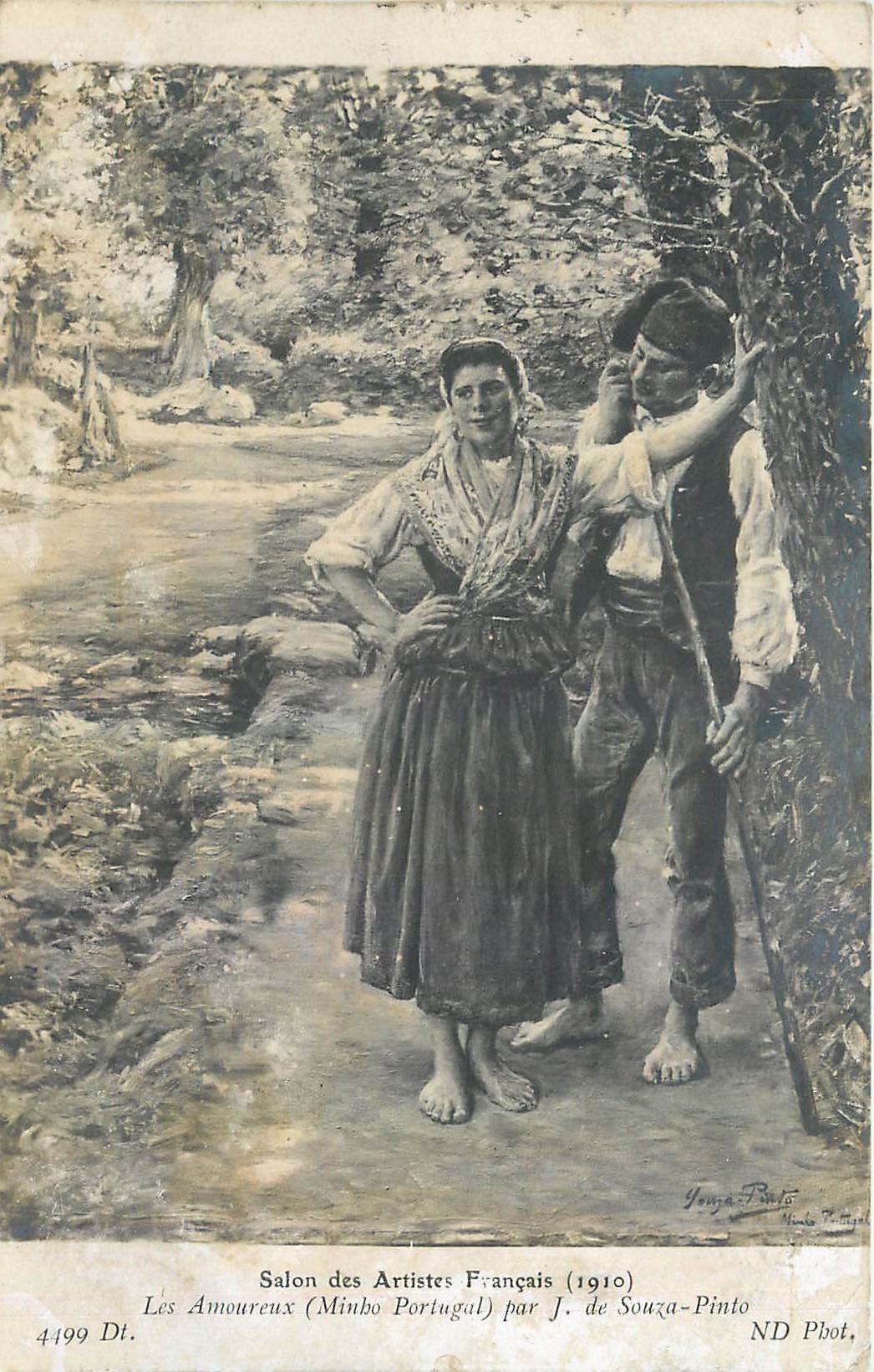 CPA Salon des Artistes Francais 1910 Les Amoureux 