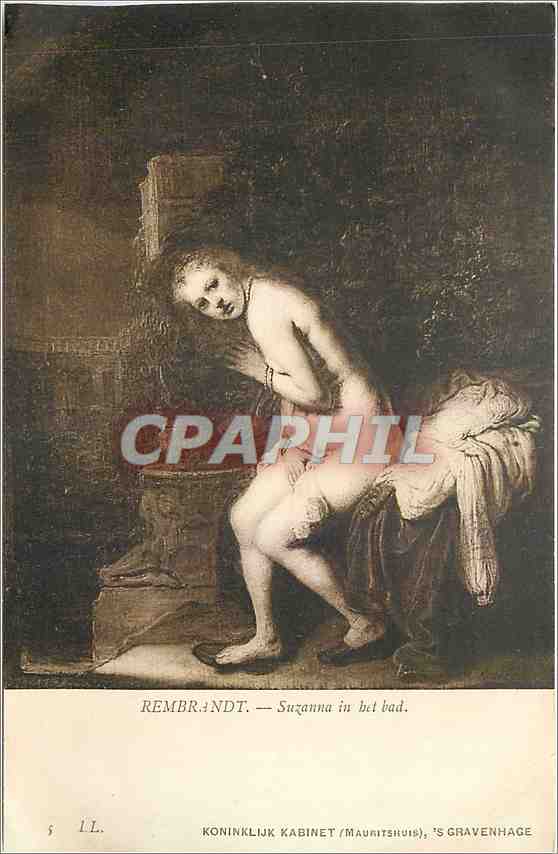 CPA Rembrandt Suzanne in bet bad Koninklijk Kabinet Mauritshuis 