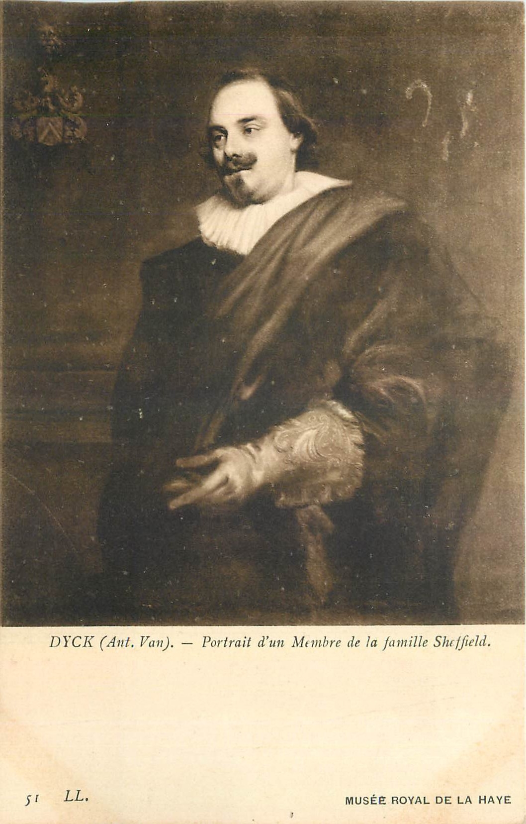 CPA Dyck Portrait d'un Membre de la famille Sheffield Musee Royal de la Haye 