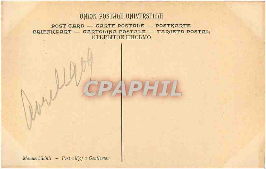 CPA Helst Portrait d'Homme Musee Royal de la Haye  — Verso