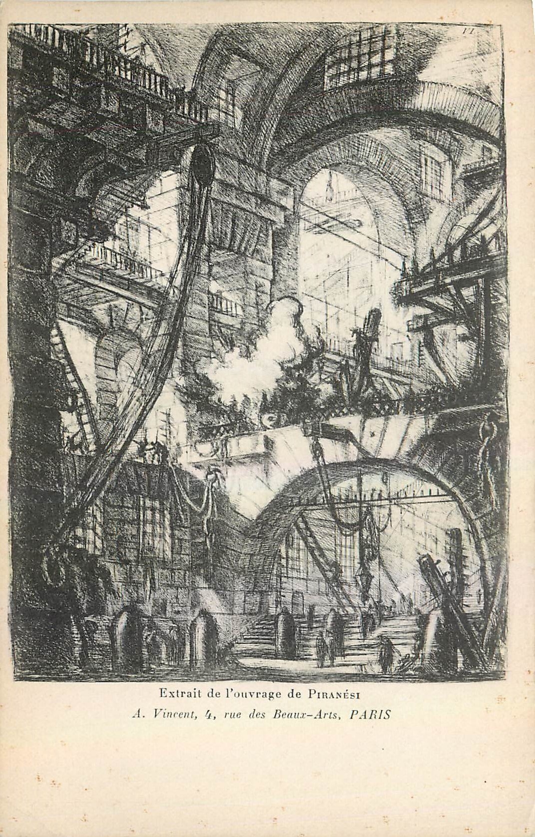CPA Extrait de l'ouvrage de Piranest A Vincent Rue des Beaux Arts Paris 