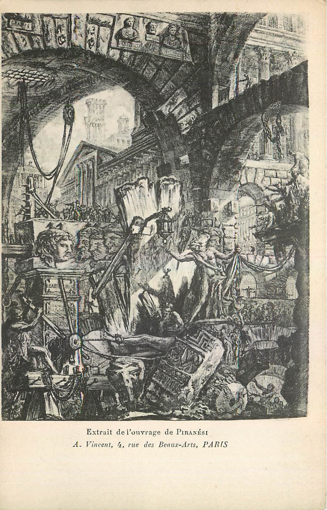 CPA Extrait de l'ouvrage de Piranest A Vincent Rue des Beaux Arts Paris 