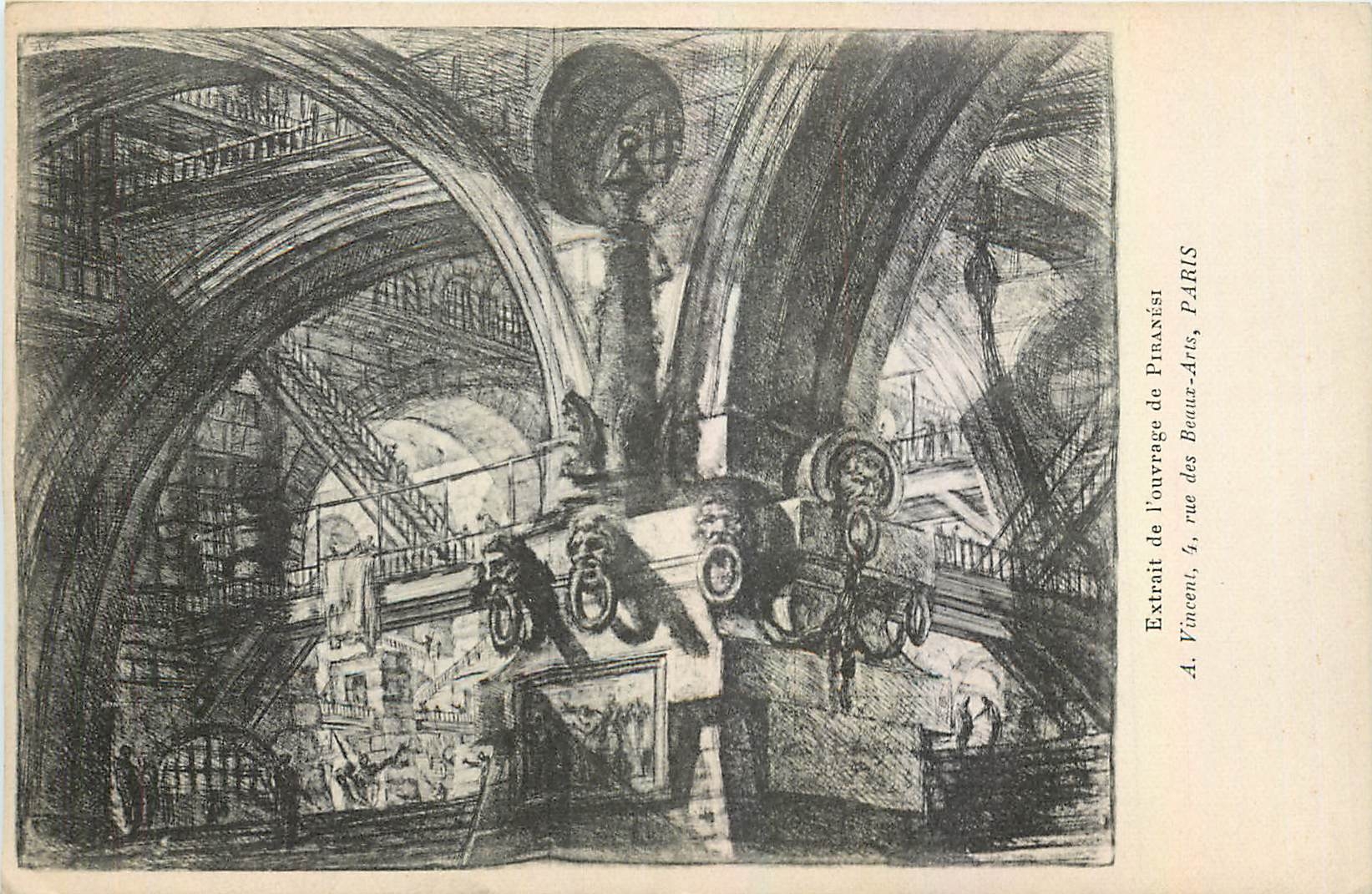 CPA Extrait de l'ouvrage de Piranest A Vincent Rue des Beaux Arts Paris 