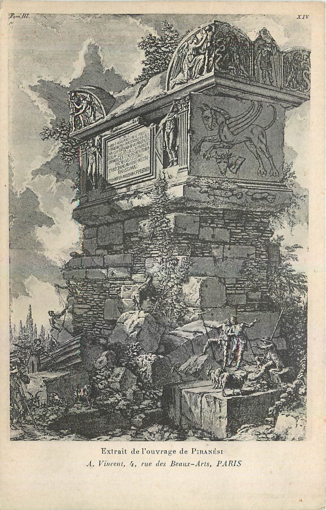CPA Extrait de l'ouvrage de Piranest A Vincent Rue des Beaux Arts Paris 