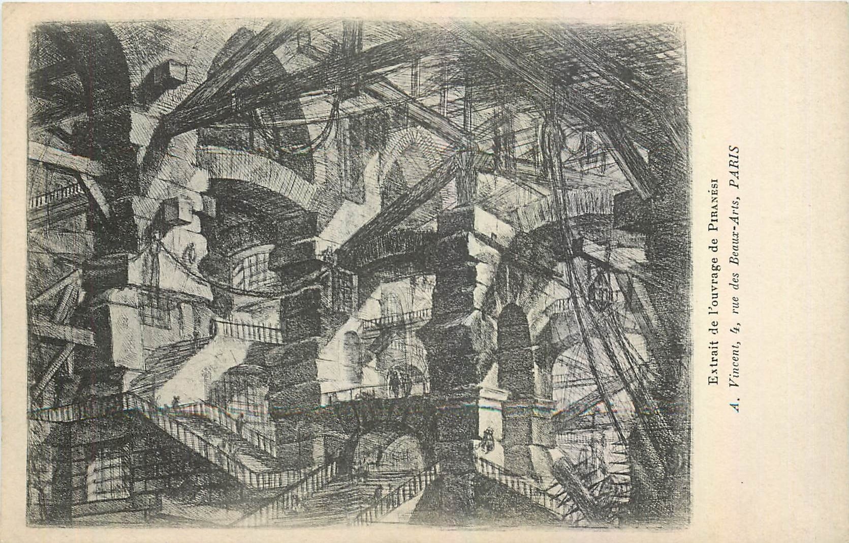 CPA Extrait de l'ouvrage de Piranest A Vincent Rue des Beaux Arts Paris 