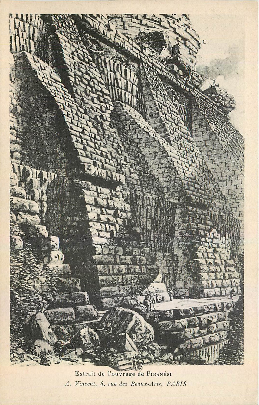 CPA Extrait de l'ouvrage de Piranest A Vincent Rue des Beaux Arts Paris 