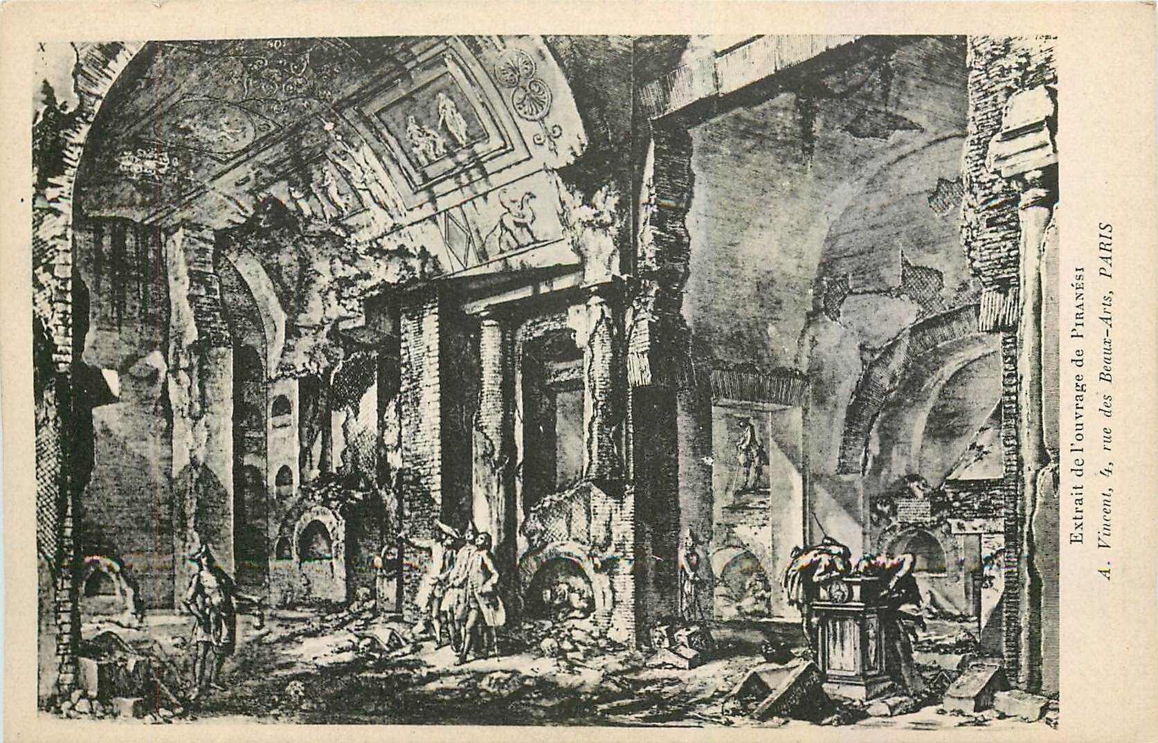 CPA Extrait de l'ouvrage de Piranest A Vincent Rue des Beaux Arts Paris 