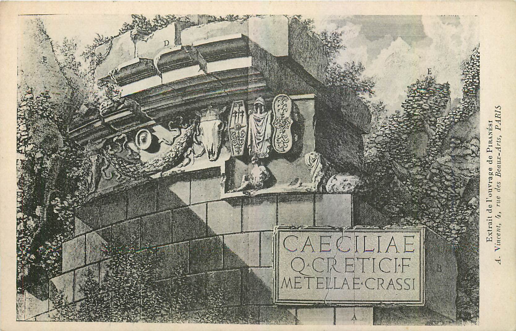 CPA Extrait de l'ouvrage de Piranest A Vincent Rue des Beaux Arts Paris 