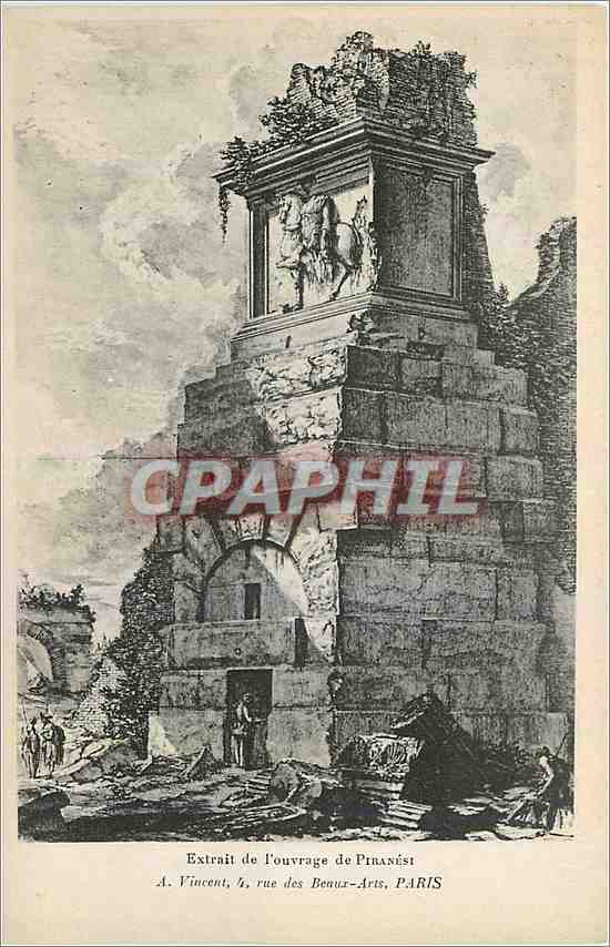 CPA Extrait de l'ouvrage de Piranest A Vincent Rue des Beaux Arts Paris 