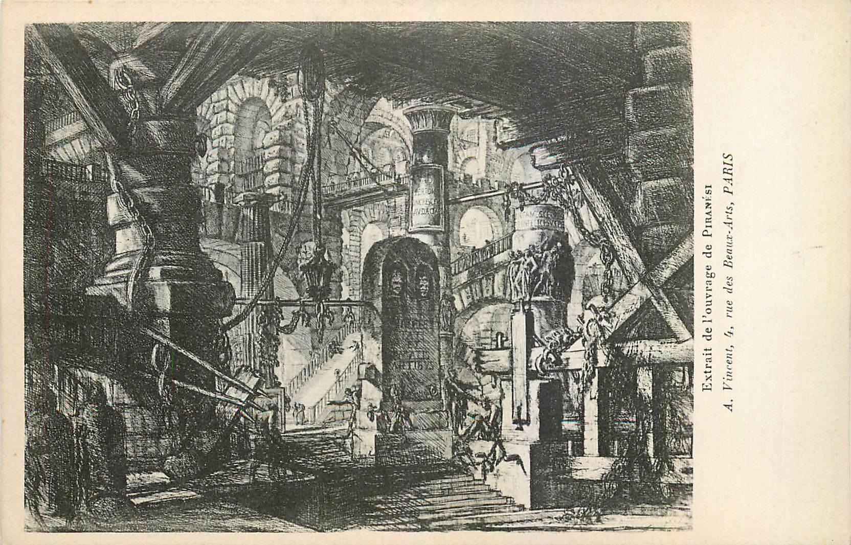 CPA Extrait de l'ouvrage de Piranest A Vincent Rue des Beaux Arts Paris 