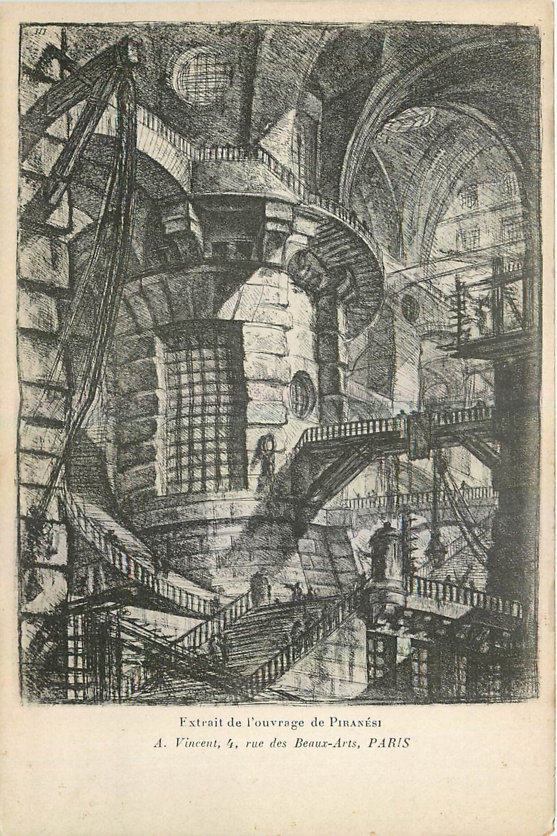 CPA Extrait de l'ouvrage de Piranest A Vincent Rue des Beaux Arts Paris 
