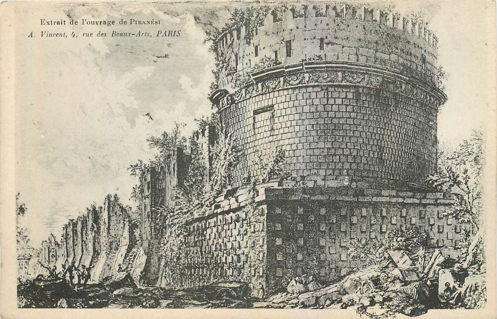 CPA Extrait de l'ouvrage de Piranest A Vincent Rue des Beaux Arts Paris 