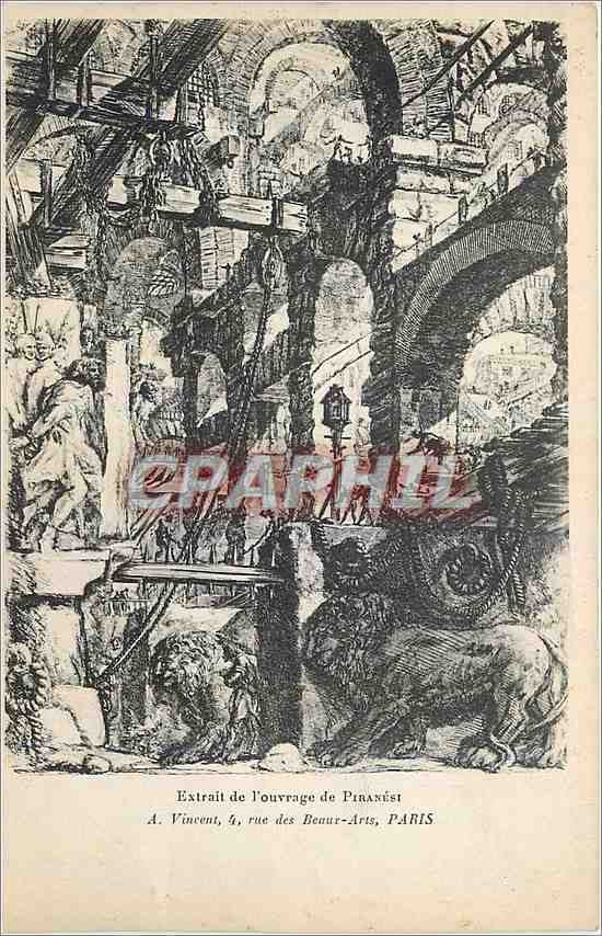 CPA Extrait de l'ouvrage de Piranest A Vincent Rue des Beaux Arts Paris 