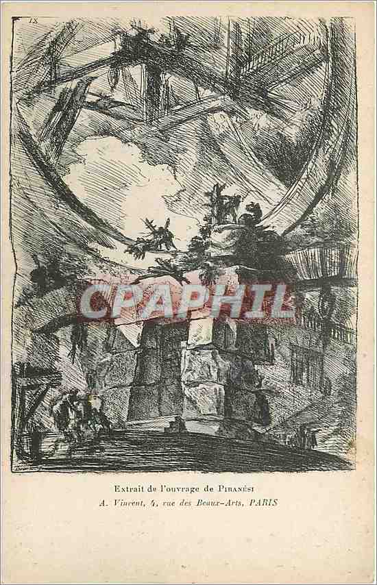 CPA Extrait de l'ouvrage de Piranest A Vincent Rue des Beaux Arts Paris 