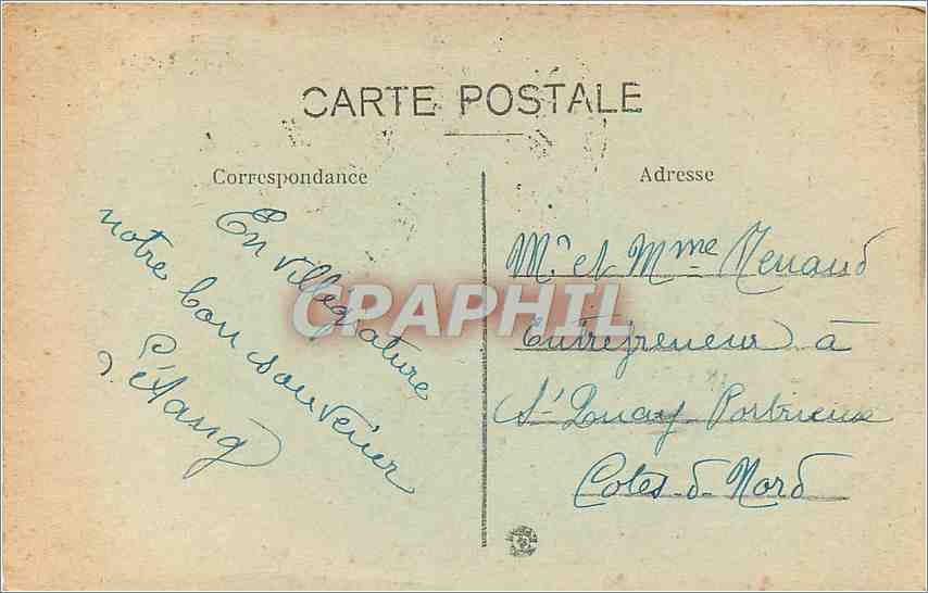 CPA Rennes I et V Le Lycee et l'Universite  — Rückseite