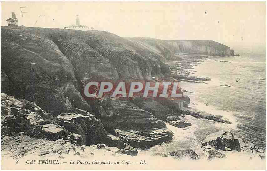 CPA Cap Frehel Le Phare cote ouest ou Cap 