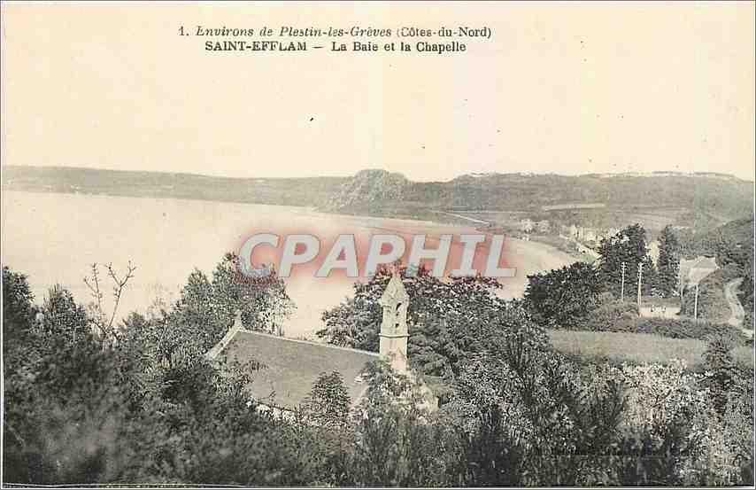 Saint-Efflam — La Baie et la Chapelle — Environ de Plastin-les-Grèves (Côtes-du-Nord)