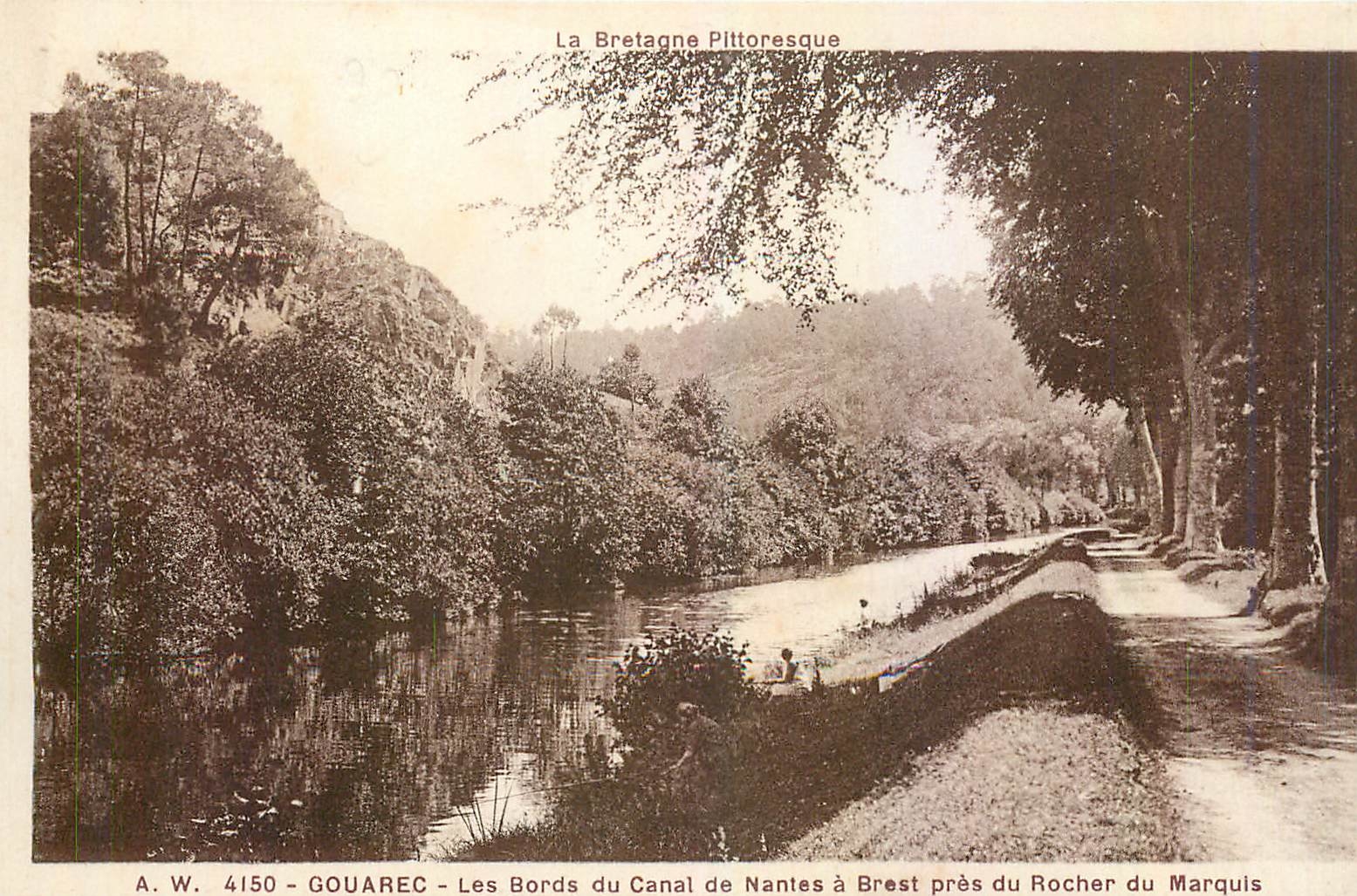 Gouarec - Les Bords du Canal de Nantes à Brest près du Rocher du Marquis — A.W. 4150