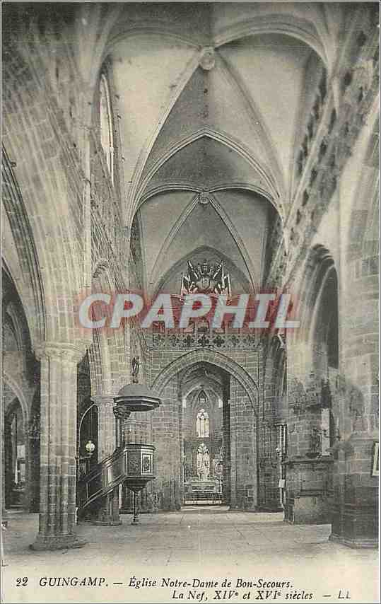 CPA Guingamp Eglise Notre Dame de Bon Secours 