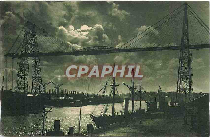 CPA Nantes la nuit Le Port 