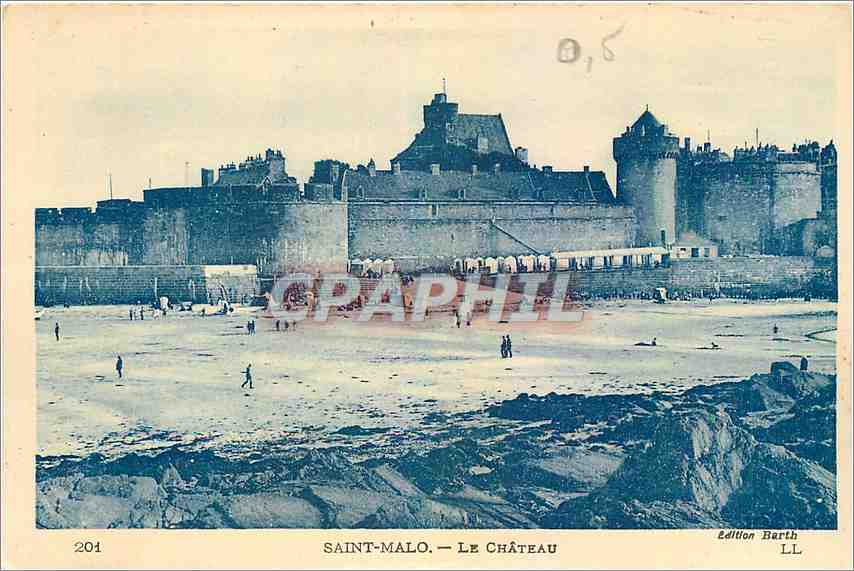 Saint-Malo — Le Château — Édition Barth LL - Recto