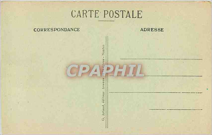 CPA Challans Le Monument aux Morts pour la Patrie Coq Militaria — Back