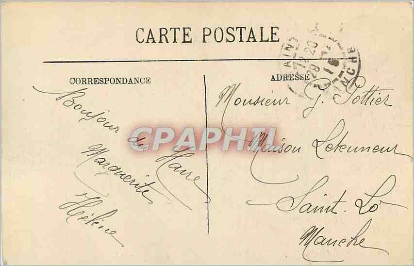 CPA Sainte Adresse Le Nice Havrais Le Palais des Regates  — Rückseite