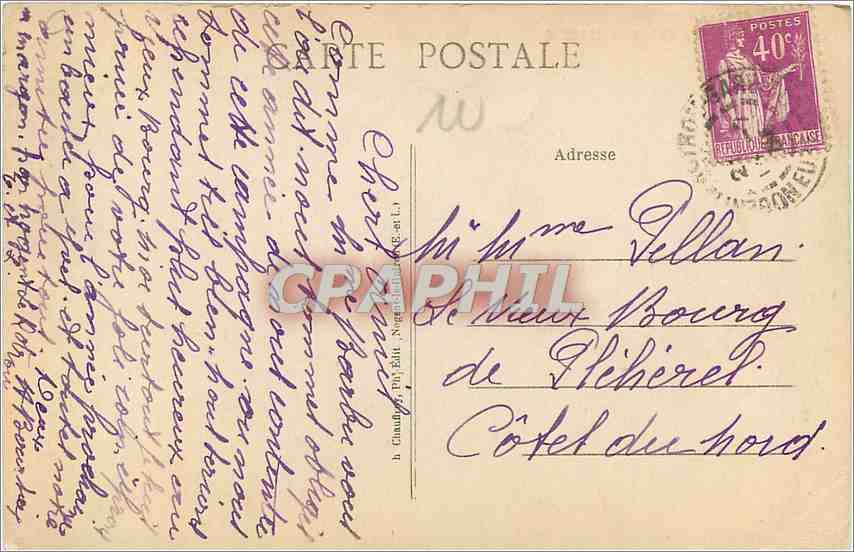 CPA La Perche Pittoresque Vallee de l'Huisne  — Rückseite