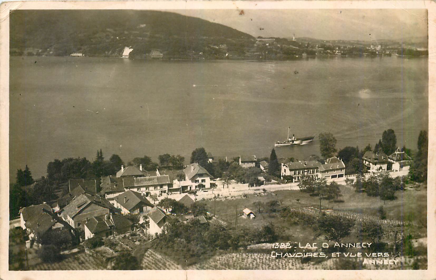 Chavvoires, vue vers Annecy — Lac d'Annecy — Éditeur GIL, n° 1382