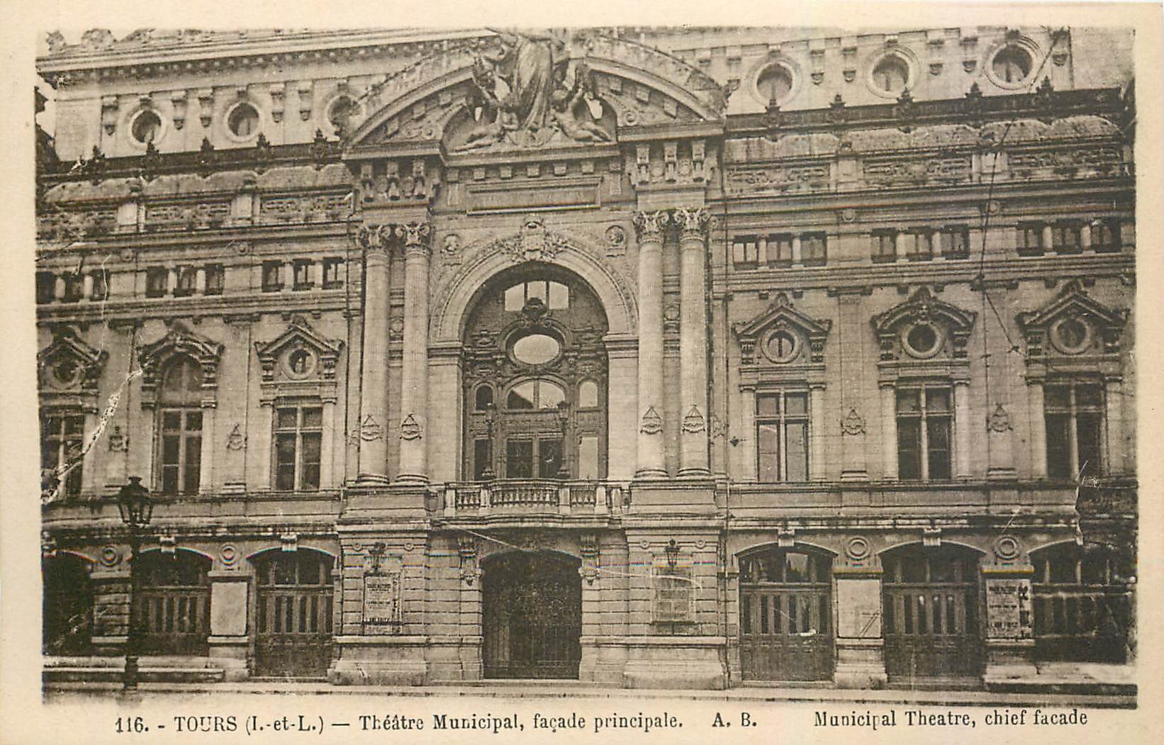 CPA Tours I et L Theatre Municipal facade principale 