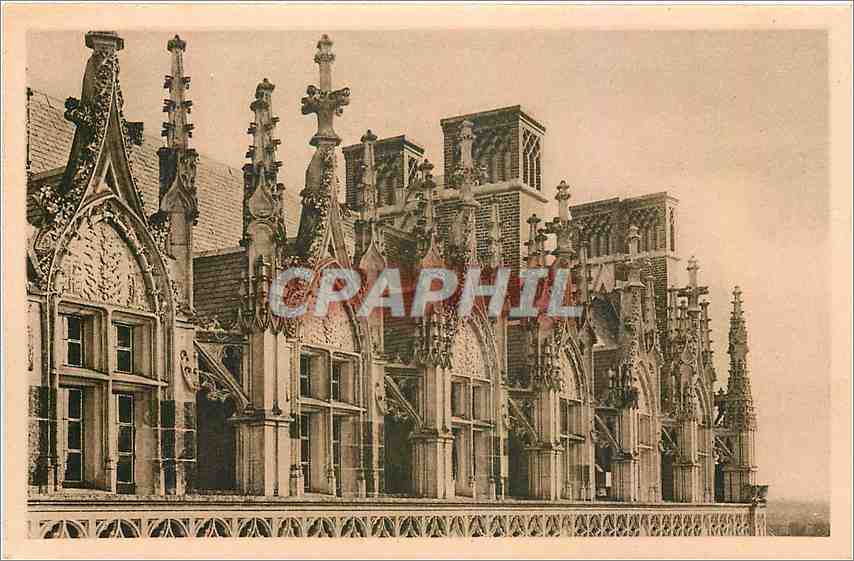 CPA Chateau d'Amboise ND Facade sur la Loire Lucarnes 