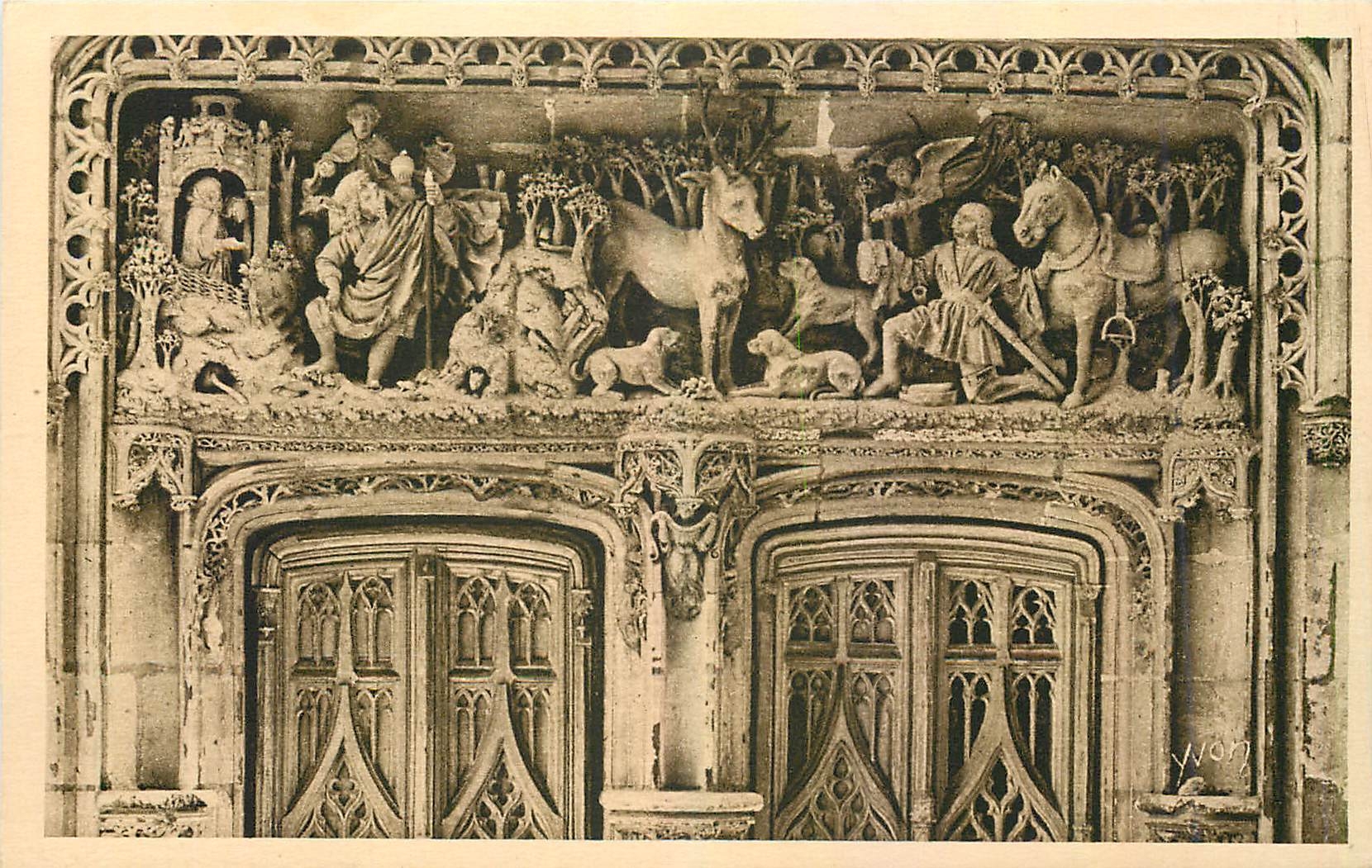 CPA Chateau d'Amboise Detail de la Porte de la Chapelle Saint Hubert 