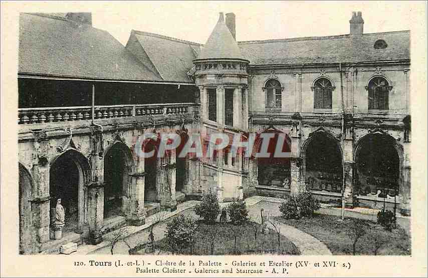 CPA Tours I et L Cloitre de la Psalette 