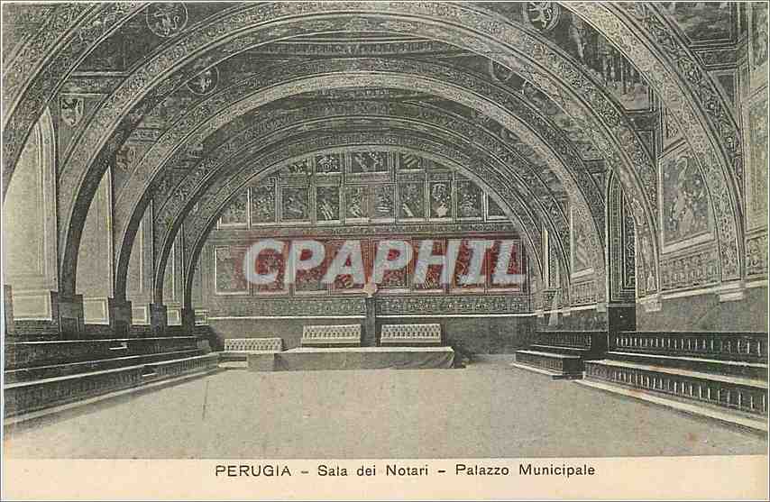 CPA Perugia Sala dei Notari Palazzo Municipale 