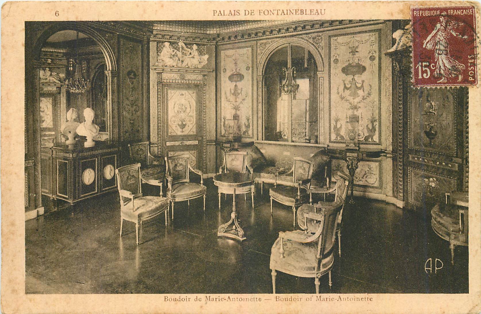 Palazzo di Fontainebleau — Salottino di Marie-Antoinette — Editore AP, n°6