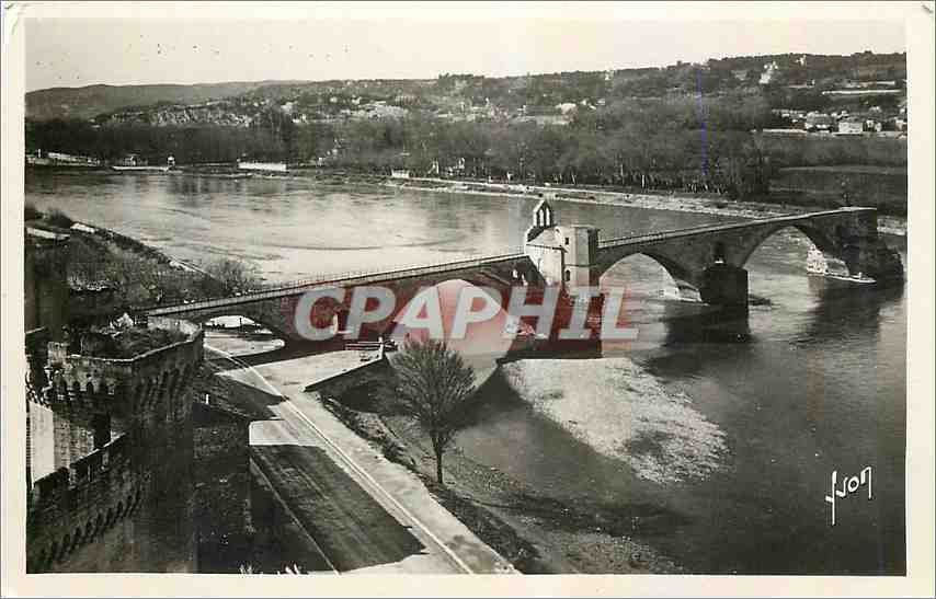 CPA Avignon Vaucluse Le Pont St Bezenet vu du rocher du Dom 