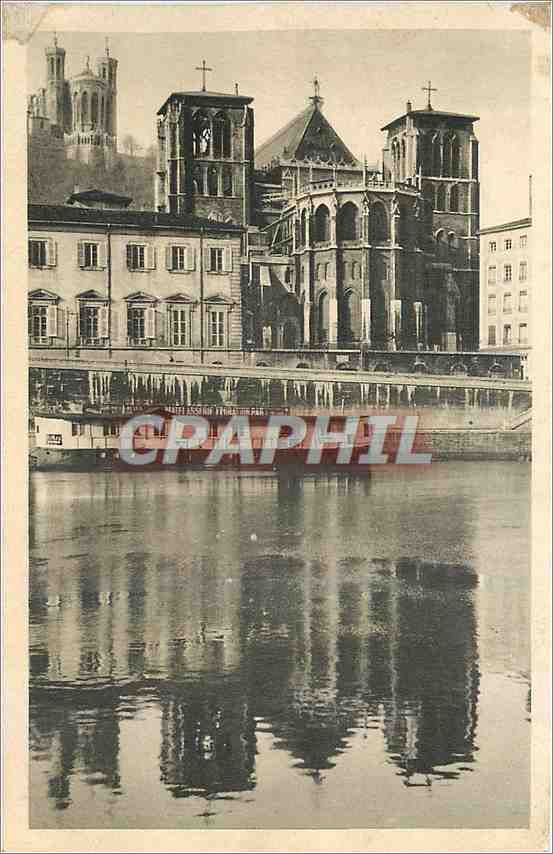 Lyons - Cathédrale Saint-Jean sur la Saône — éditeur Brauun & Cie, n° CL 319