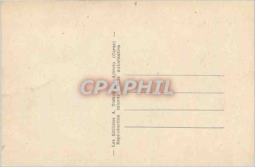 CPA Corse Ajaccio Les Iles Sanguinares  — Back
