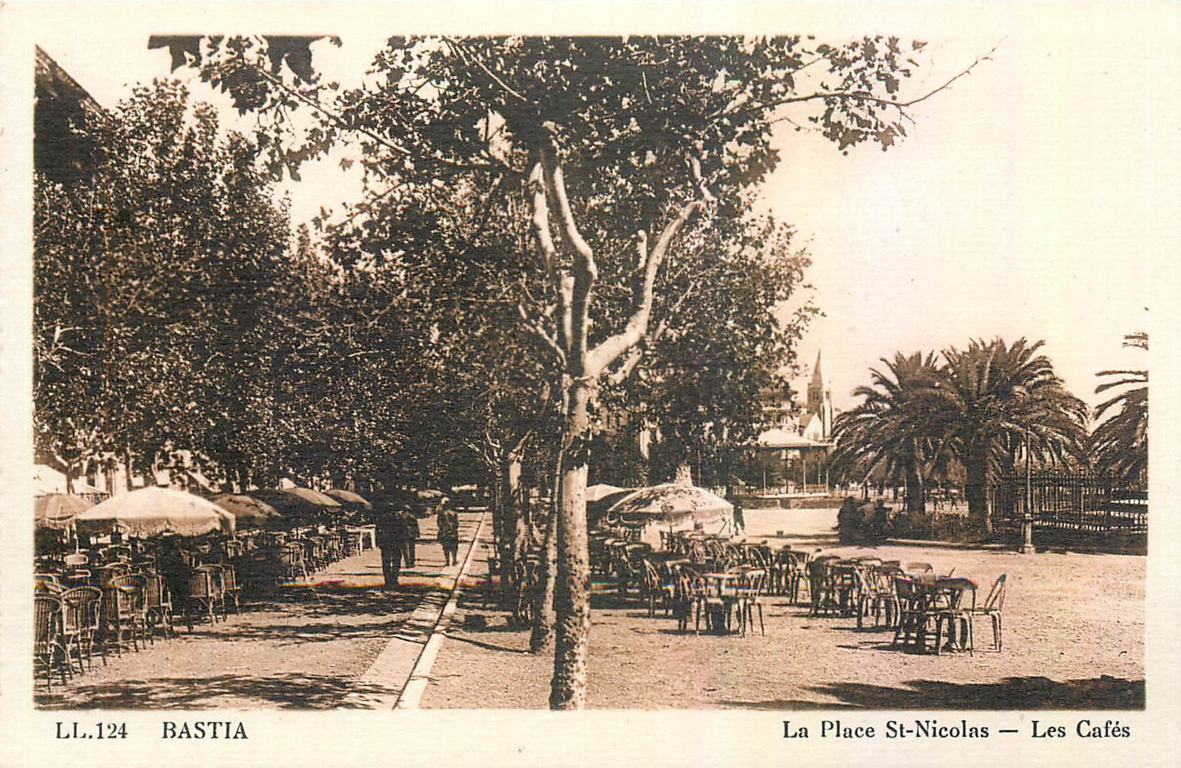 CPA Bastia La Place St Nicolas Les Cafes 