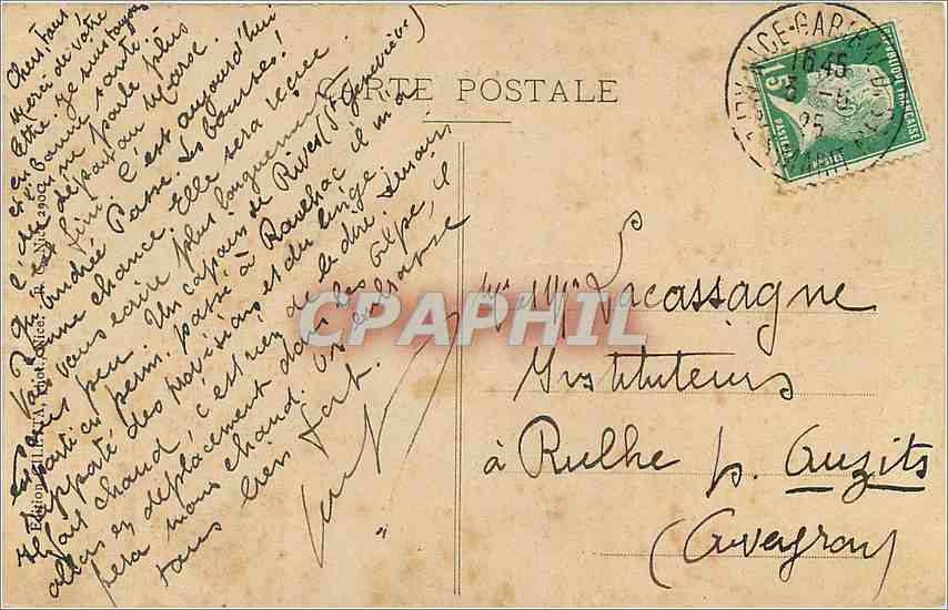 CPA Cote d'Azur De Nice a Cannes Grasse Saint Raphael et Frejus  — Verso