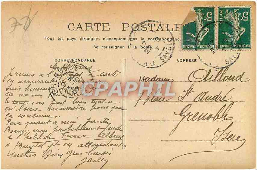 CPA Femme Bateaux — Verso