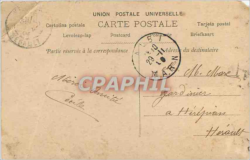 CPA Femme — Rückseite