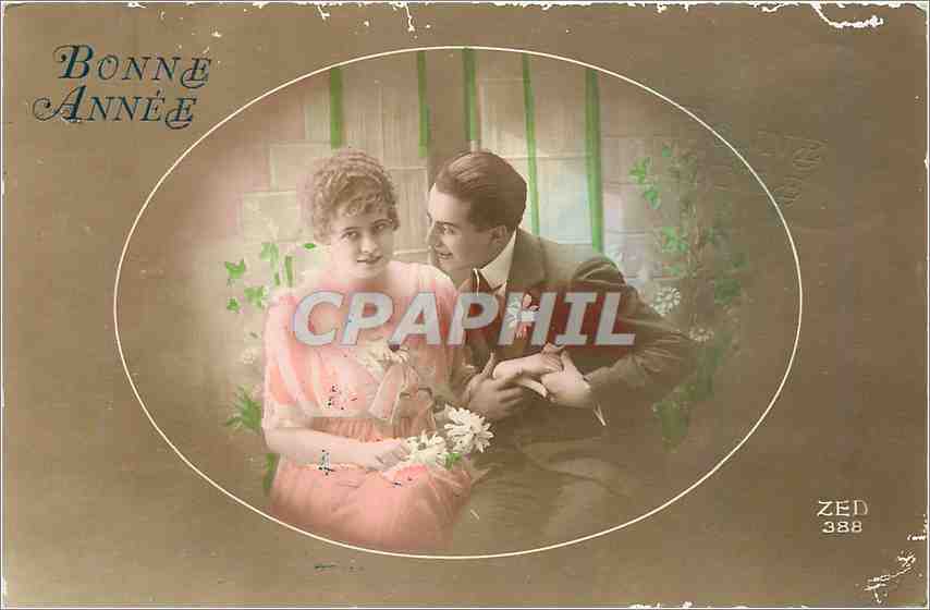 CPA Bonne Annee Femme