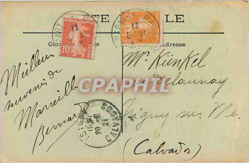 CPA La chose unique sans pareille Sardine Marseille — Rückseite