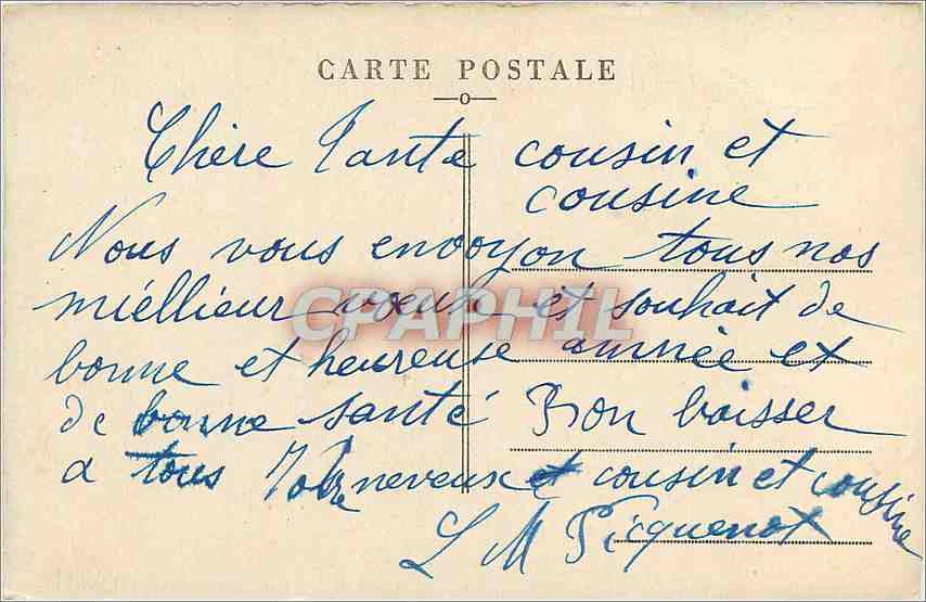 CPA Bonne Annee  — Rückseite