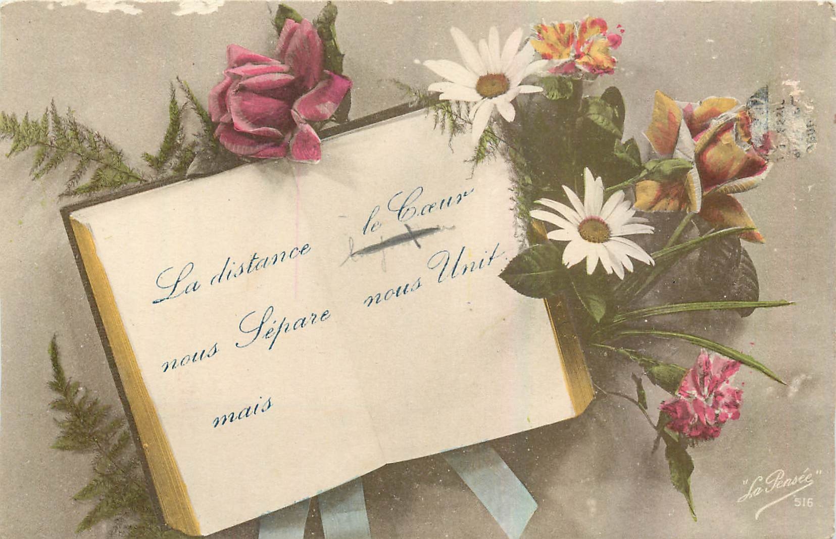 CPA La distance le Coeur 