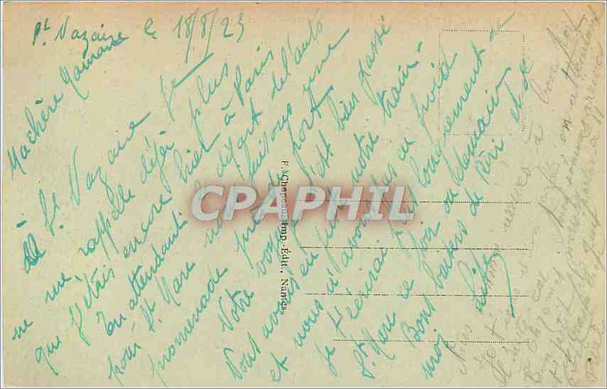 CPA Saint Nazaire Loire Inf La Cote a Portce vers la Pointe de l'Eve  — Rückseite