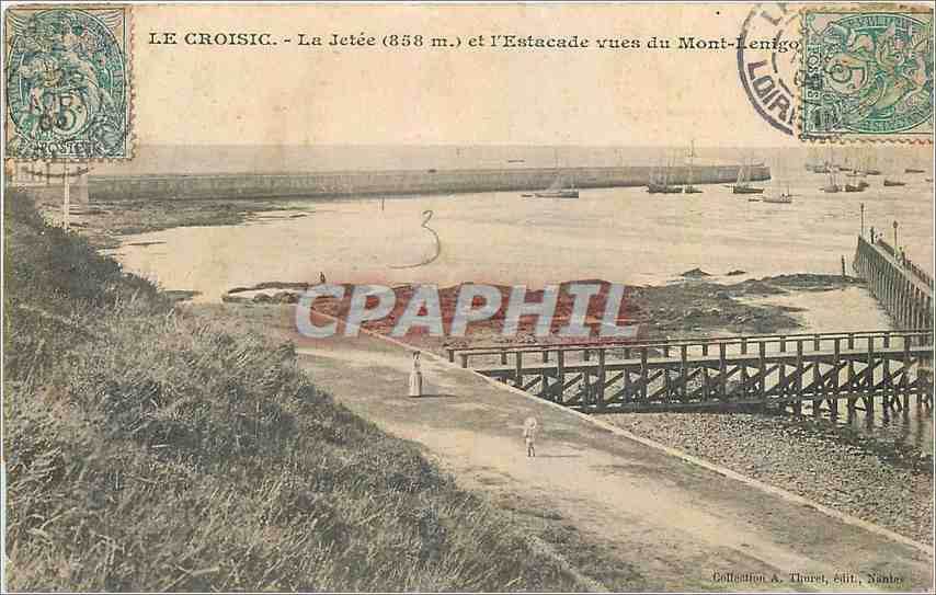 CPA Le Croisic La Jetee et l'Estacade vues du Mont 